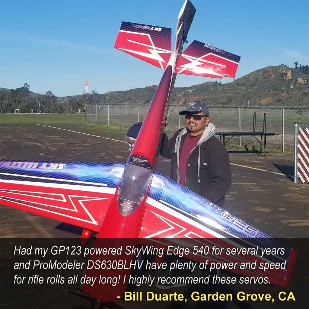 Bill Duarte's SkyWing Edge 540 with ProModeler DS630 servos