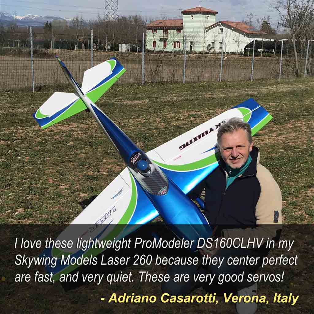 Adriano Casarotti's Laser 260 with PRO MODELER DS160CLHV servos
